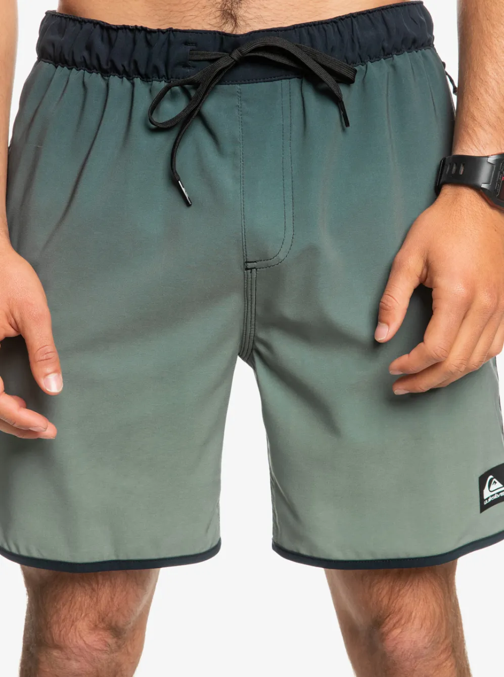 Quiksilver Boardshorts|Omni Scallop 17" Amphibian Boardshorts Laurel Wreath