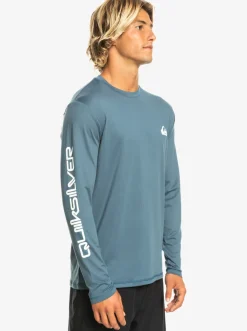 Quiksilver Rashguards|Omni Session Long Sleeve Upf 50 Surf T-Shirt Bering Sea