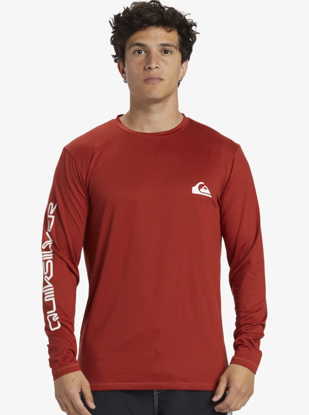 Quiksilver Rashguards|Omni Session Long Sleeve Upf 50 Surf T-Shirt Red Ochre
