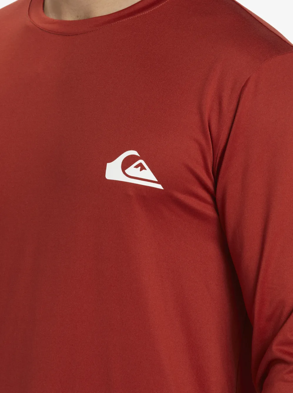 Quiksilver Rashguards|Omni Session Long Sleeve Upf 50 Surf T-Shirt Red Ochre