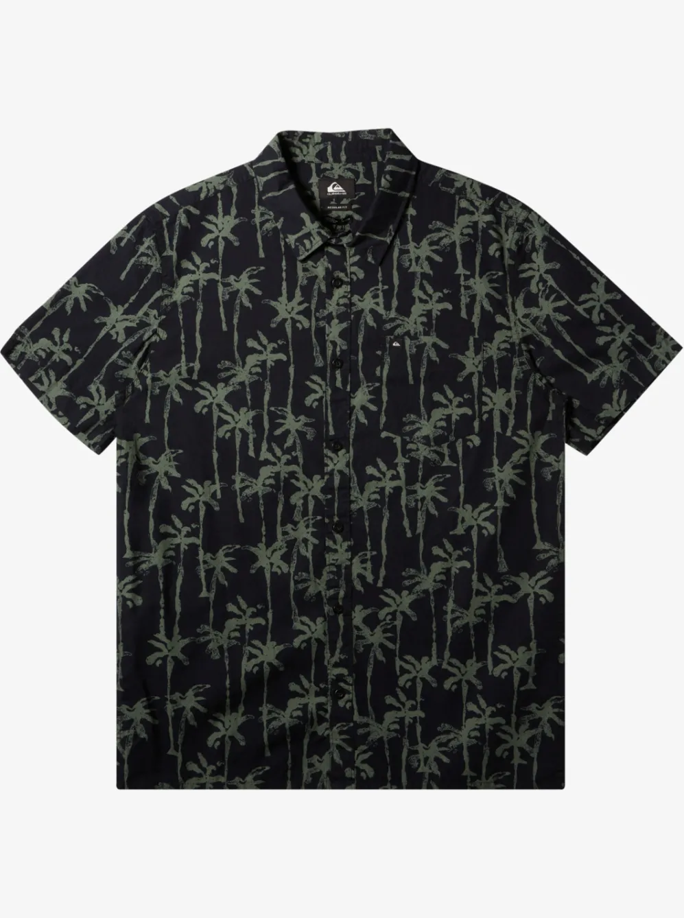 Quiksilver Shirts & Polos|Painted Palm Short Sleeve Shirt Laurel Wreath Painted Palms