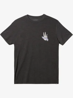 Quiksilver Tees|Peace Out T-Shirt Charcoal Heather