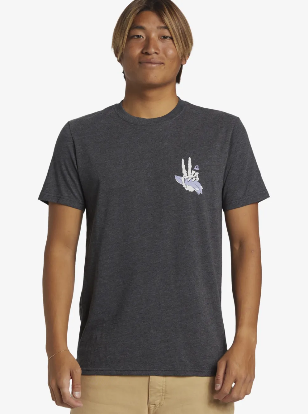 Quiksilver Tees|Peace Out T-Shirt Charcoal Heather