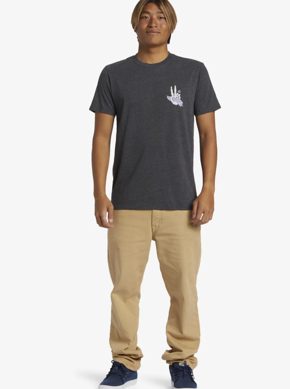 Quiksilver Tees|Peace Out T-Shirt Charcoal Heather