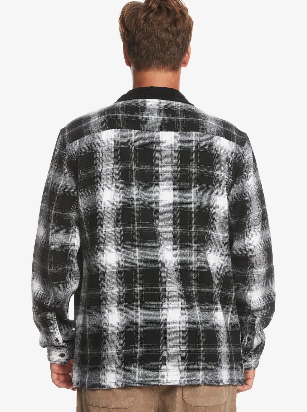 Quiksilver Shirts & Polos|Quarrywood Flannel Long Sleeve Overshirt Black Quarrywood
