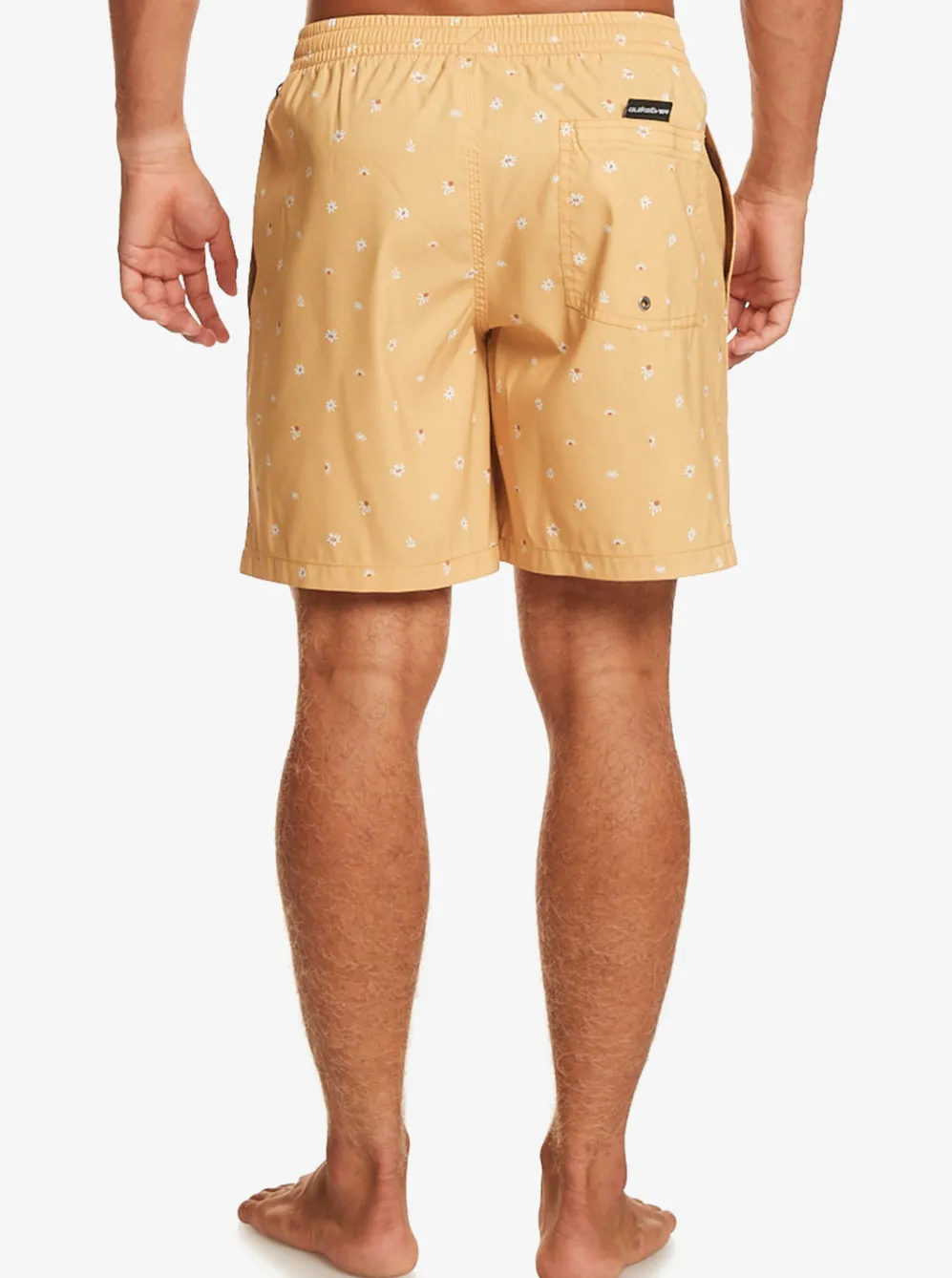Quiksilver Elastic Waist|Re-Mix 17" Volleys Mustard
