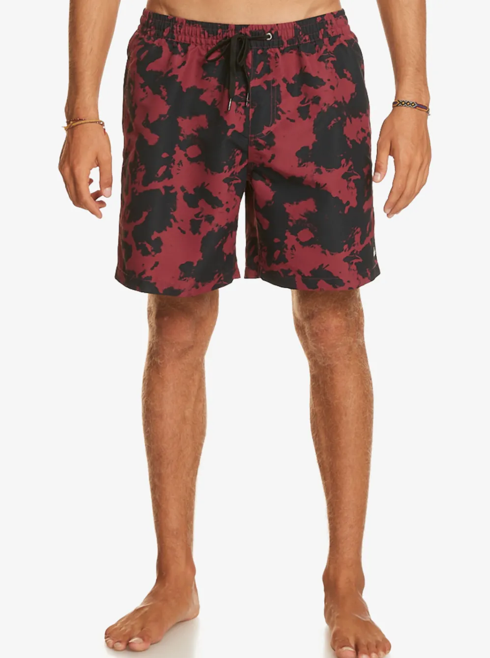 Quiksilver Elastic Waist|Re-Mix 17" Volleys Mineral Red