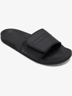 Quiksilver Sandals|Rivi Adjustable Slides Black/Grey/Black
