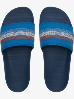 Quiksilver Sandals|Rivi Wordmark Slides Blue 6