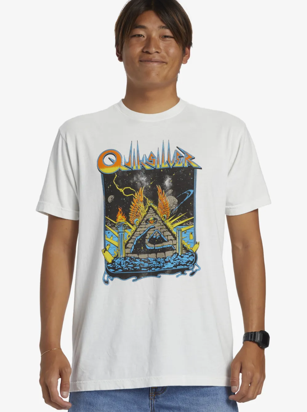 Quiksilver Tees|Rockin T-Shirt Antique White