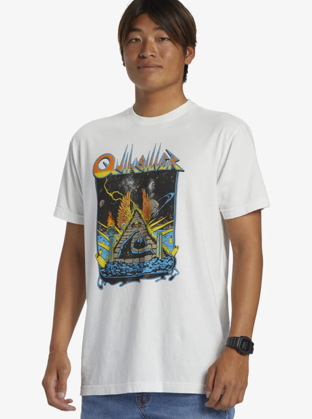 Quiksilver Tees|Rockin T-Shirt Antique White