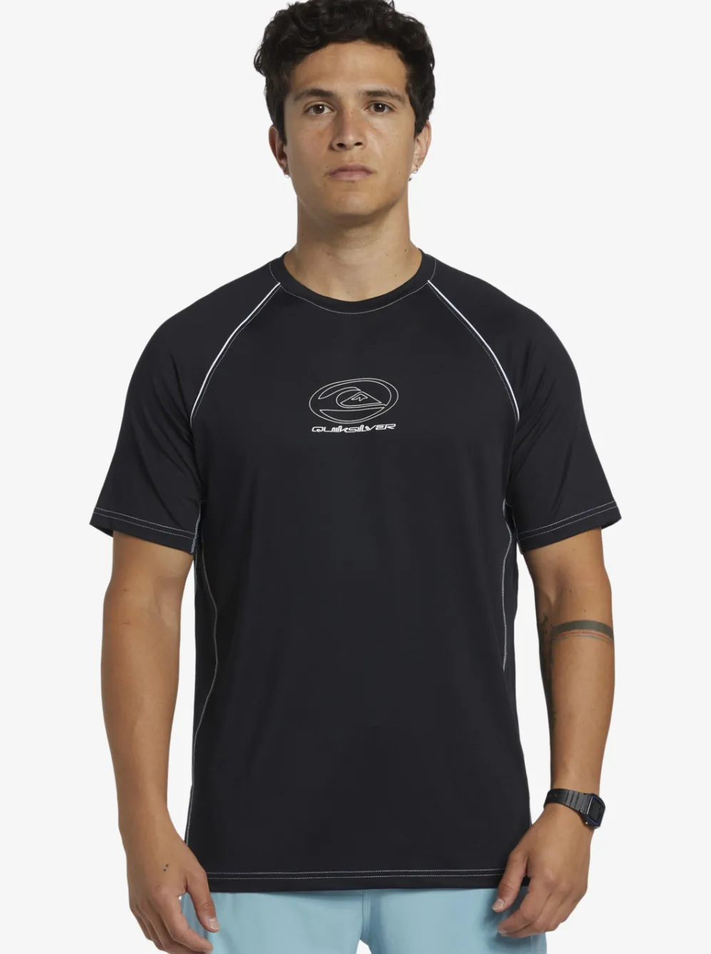 Quiksilver Rashguards|Saturn Surf Tee Short Sleeve Surf Tee Black
