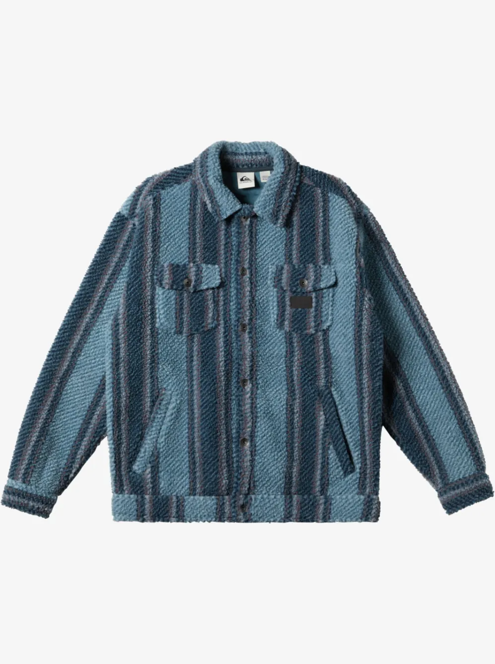Quiksilver Shirts & Polos|Sherpa Fleece Overshirt Aegean Blue Sherpa Shirt