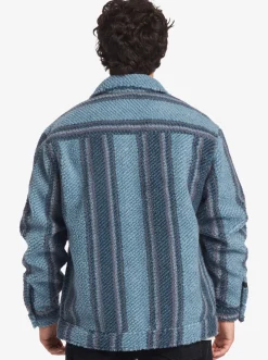 Quiksilver Shirts & Polos|Sherpa Fleece Overshirt Aegean Blue Sherpa Shirt