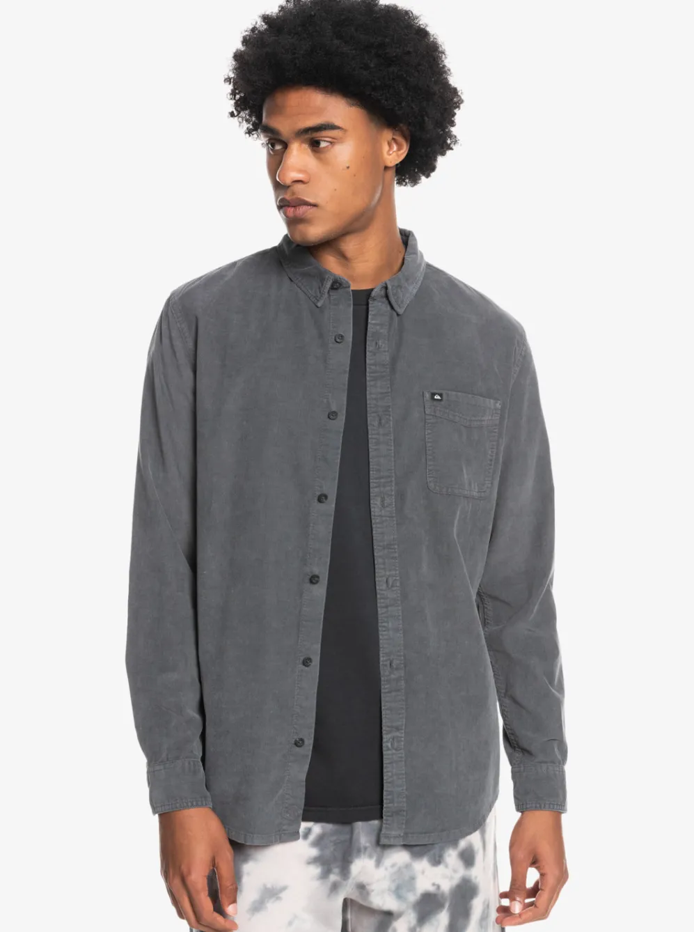 Quiksilver Shirts & Polos|Smoke Trail Long Sleeve Shirt Iron Gate