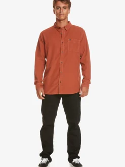 Quiksilver Shirts & Polos|Smoke Trail Long Sleeve Shirt Baked Clay
