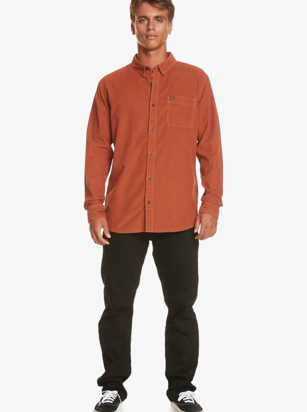 Quiksilver Shirts & Polos|Smoke Trail Long Sleeve Shirt Baked Clay