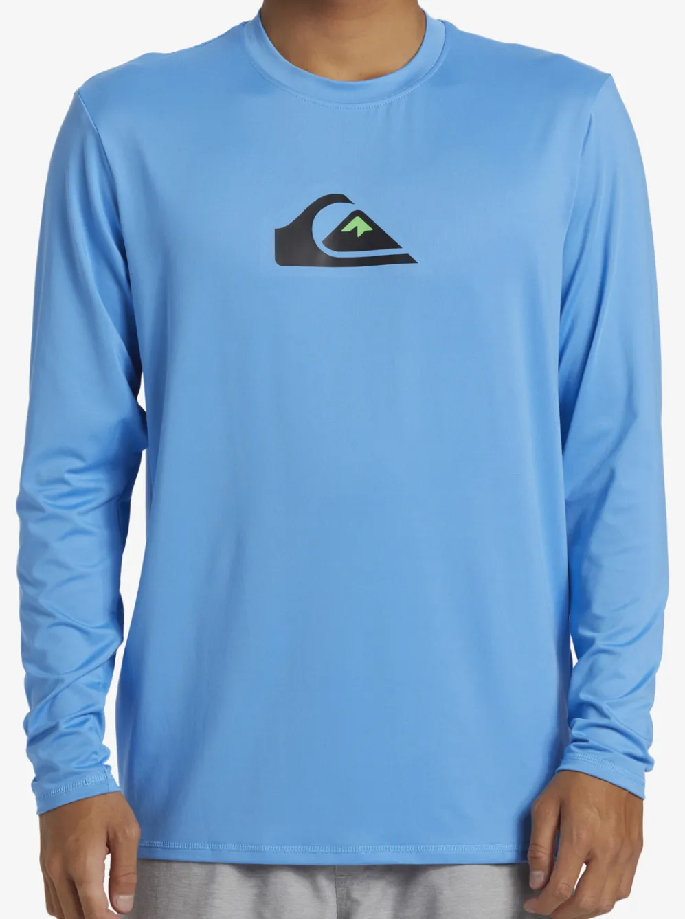 Quiksilver Rashguards|Solid Streak Long Sleeve Upf 50 Surf Tee Azure Blue