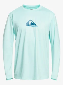 Quiksilver Rashguards|Solid Streak Long Sleeve Upf 50 Surf Tee Angel Blue