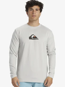 Quiksilver Rashguards|Solid Streak Long Sleeve Upf 50 Surf Tee Gray Violet