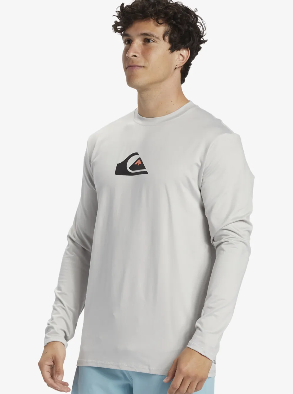 Quiksilver Rashguards|Solid Streak Long Sleeve Upf 50 Surf Tee Gray Violet