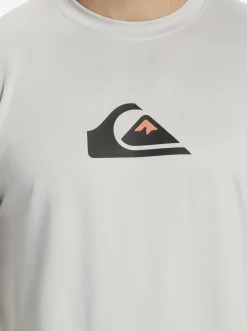 Quiksilver Rashguards|Solid Streak Long Sleeve Upf 50 Surf Tee Gray Violet