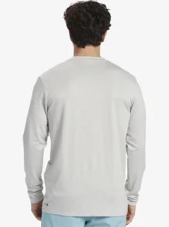 Quiksilver Rashguards|Solid Streak Long Sleeve Upf 50 Surf Tee Gray Violet