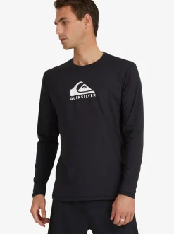 Quiksilver Rashguards|Solid Streak Long Sleeve Upf 50 Surf T-Shirt Black