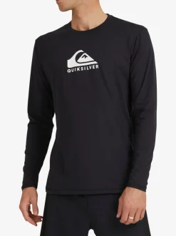 Quiksilver Rashguards|Solid Streak Long Sleeve Upf 50 Surf T-Shirt Black
