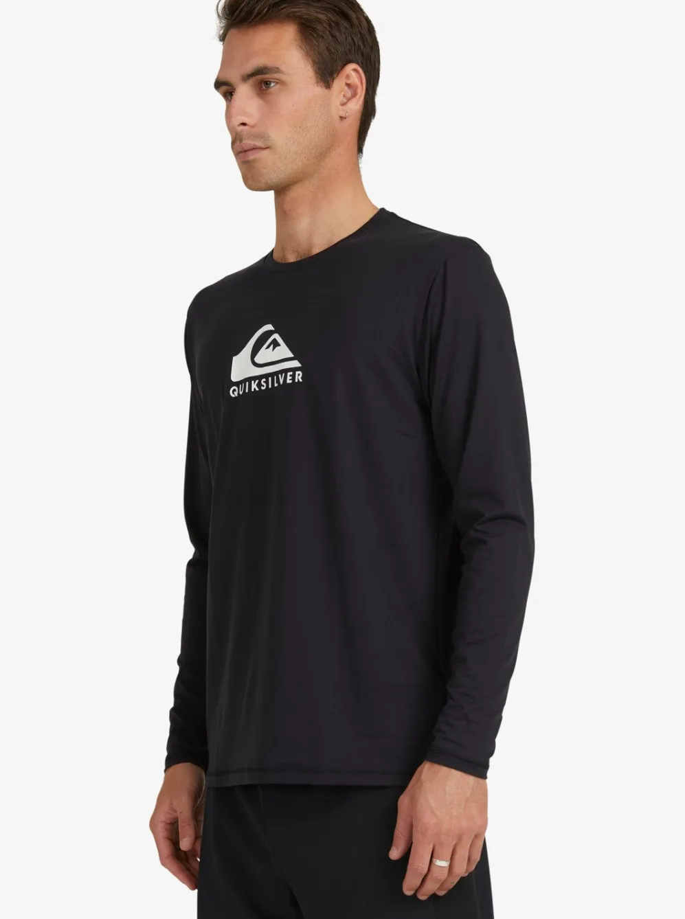 Quiksilver Rashguards|Solid Streak Long Sleeve Upf 50 Surf T-Shirt Black