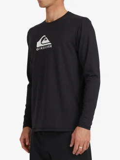 Quiksilver Rashguards|Solid Streak Long Sleeve Upf 50 Surf T-Shirt Black