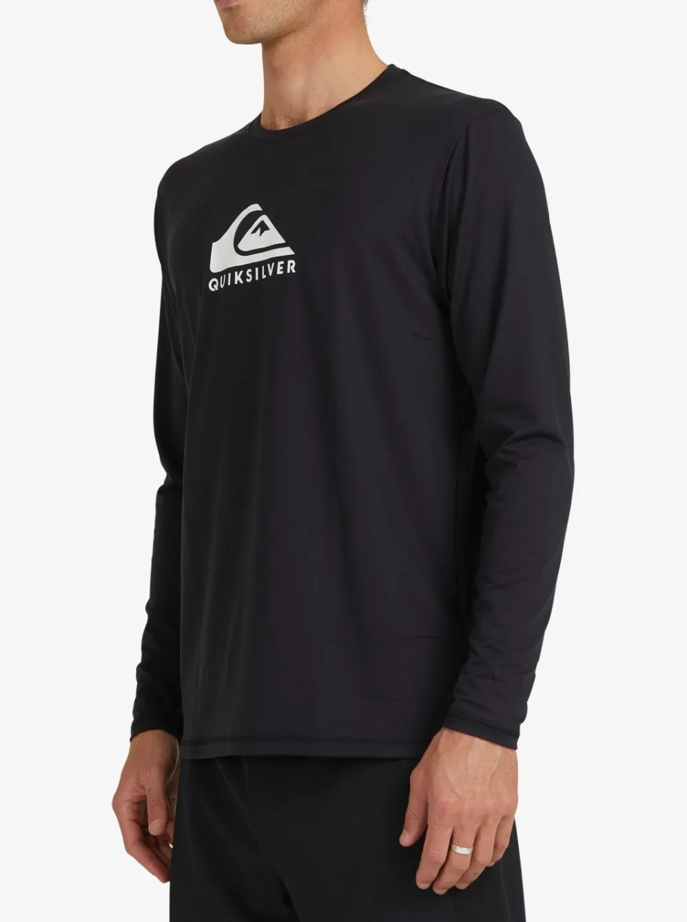 Quiksilver Rashguards|Solid Streak Long Sleeve Upf 50 Surf T-Shirt Black