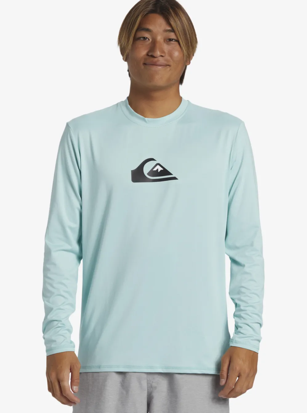 Quiksilver Rashguards|Solid Streak Long Sleeve Upf 50 Surf Tee Pastel Turquoise