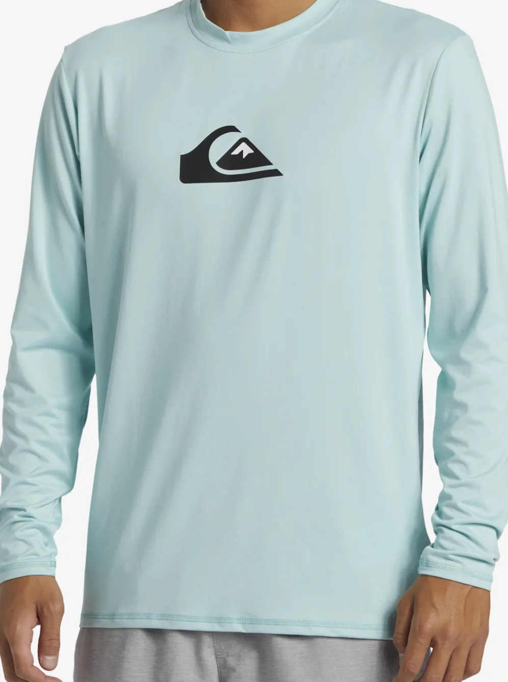 Quiksilver Rashguards|Solid Streak Long Sleeve Upf 50 Surf Tee Pastel Turquoise