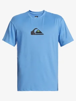 Quiksilver Rashguards|Solid Streak Short Sleeve Upf 50 Surf Tee Azure Blue