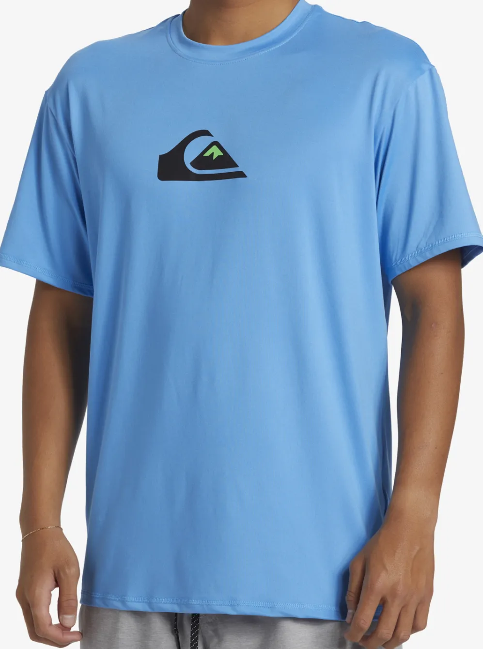 Quiksilver Rashguards|Solid Streak Short Sleeve Upf 50 Surf Tee Azure Blue