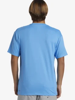 Quiksilver Rashguards|Solid Streak Short Sleeve Upf 50 Surf Tee Azure Blue