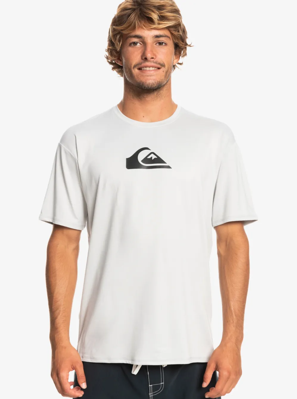 Quiksilver Rashguards|Solid Streak Short Sleeve Upf 50 Surf Tee Gray Violet