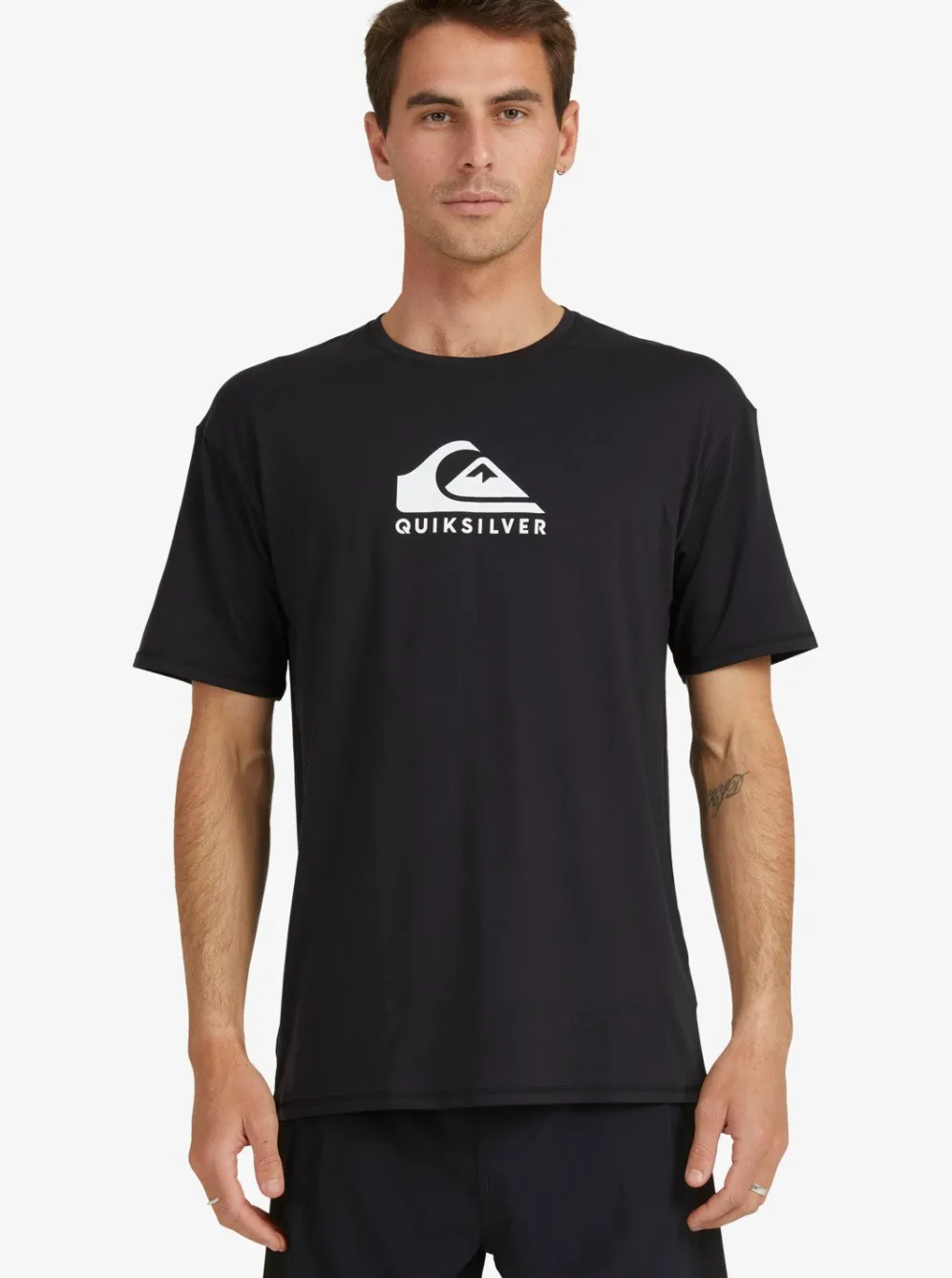 Quiksilver Rashguards|Solid Streak Short Sleeve Upf 50 Surf T-Shirt Black