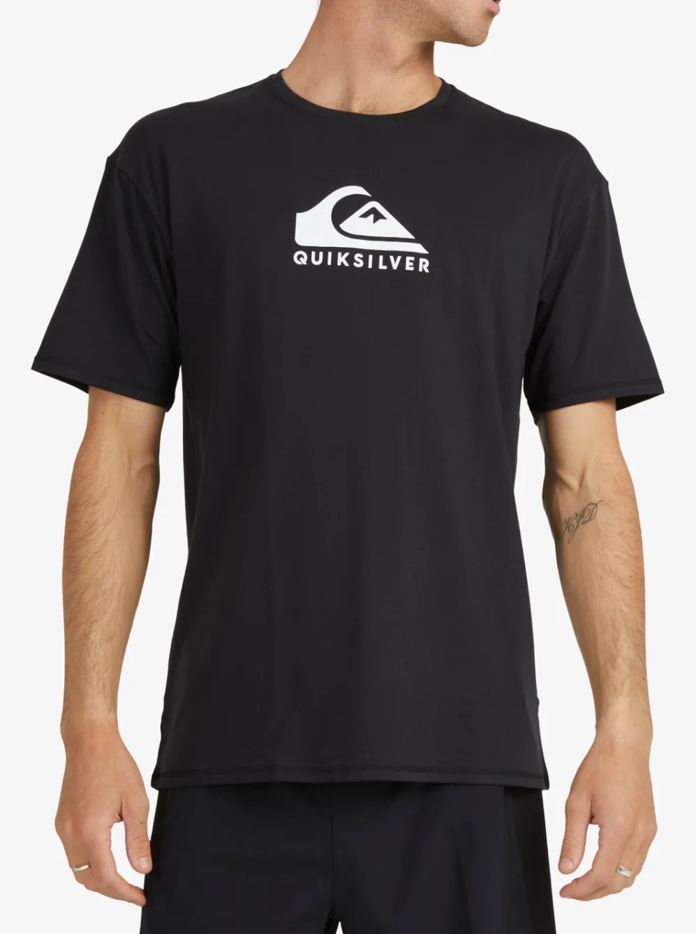 Quiksilver Rashguards|Solid Streak Short Sleeve Upf 50 Surf T-Shirt Black