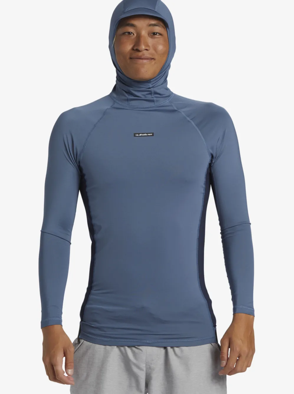 Quiksilver Rashguards|Storm Tripper Hooded Long Sleeve Surf Top Bering Sea