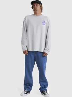 Quiksilver Tees|Stretch Long Sleeve T-Shirt Gray Violet