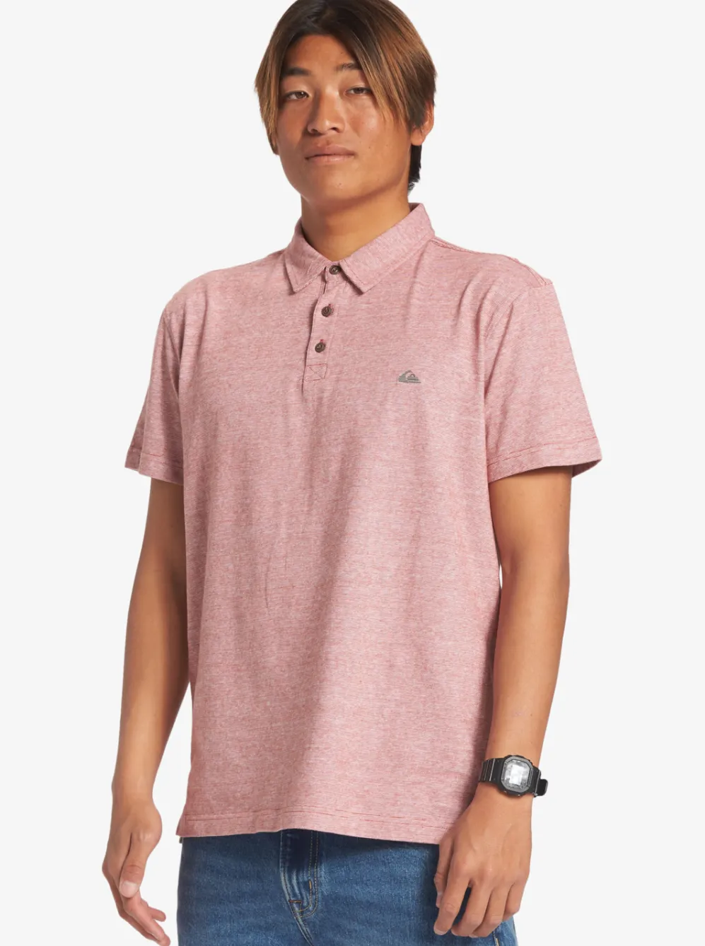 Quiksilver Shirts & Polos|Sunset Cruise Short Sleeve Polo Shirt Red Ochre