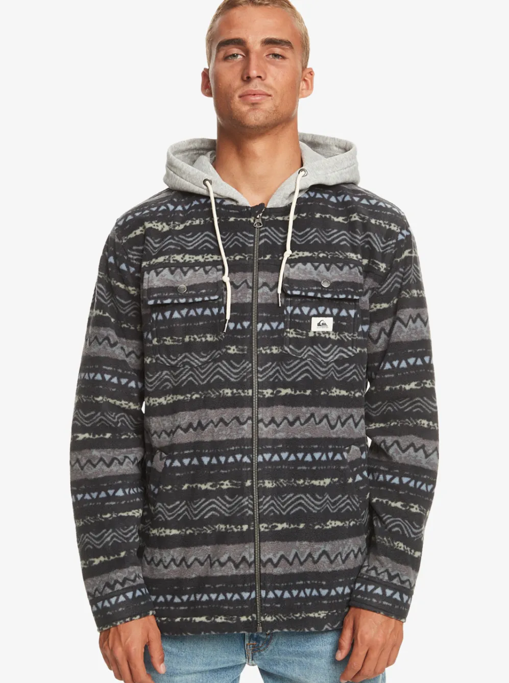 Quiksilver Sweatshirts & Hoodies|Super Swell Zip-Up Hoodie Tarmac Playa Mesa