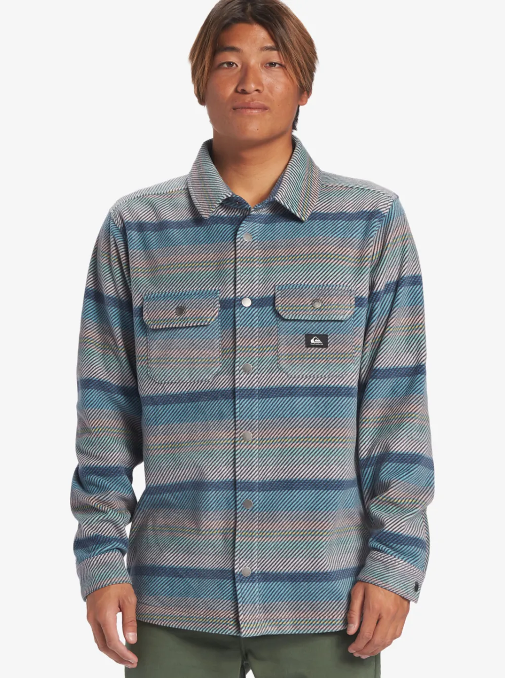 Quiksilver Shirts & Polos|Surf Days Long Sleeve Fleece Shirt Reef Waters Surf Days