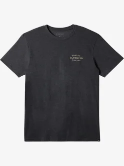 Quiksilver Tees|Surf Lockup T-Shirt Charcoal Heather