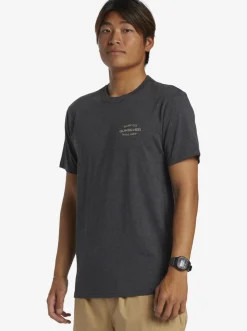 Quiksilver Tees|Surf Lockup T-Shirt Charcoal Heather