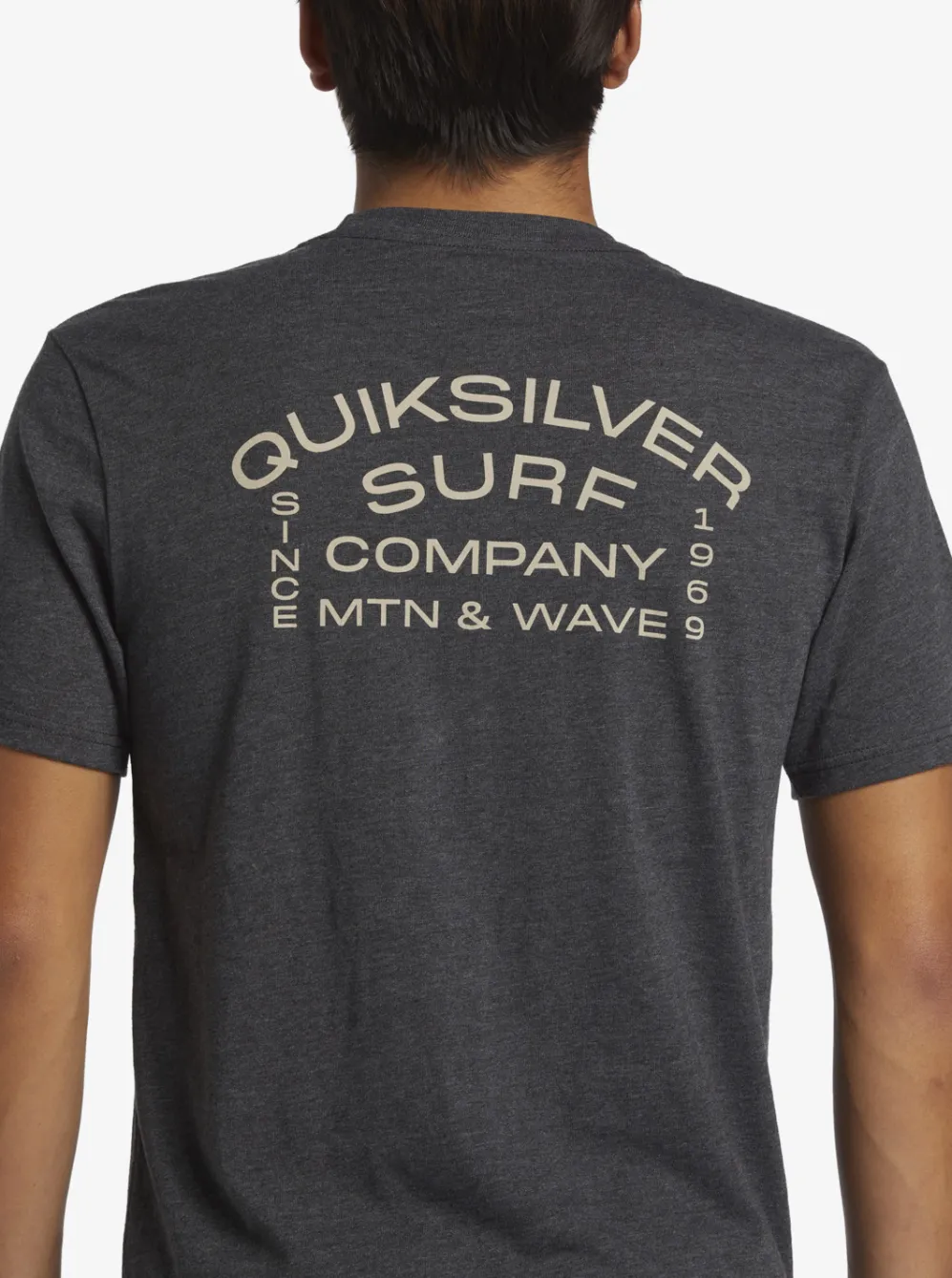 Quiksilver Tees|Surf Lockup T-Shirt Charcoal Heather