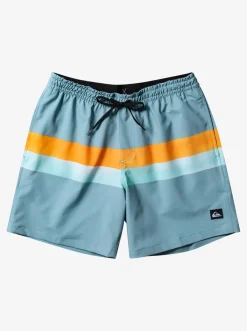 Quiksilver Elastic Waist|Surfsilk Air-Brush 17" Volleys For Men Cameo Blue