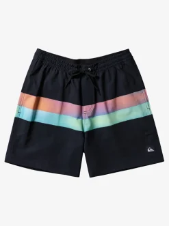 Quiksilver Elastic Waist|Surfsilk Air-Brush 17" Volleys For Men Black